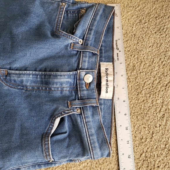 REFORMATION Blue High-Waisted Skinny Jeans - Picture 7 of 9
